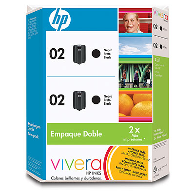 HP 02 2-pack Black