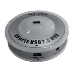 Nilox 10NXHC4400001 interface hub 480 Mbit/s Grey