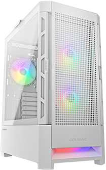 Gabinete Gamer Cougar Airface RGB - Media Torre - Mini ITX/Micro ATX/ATX/CEB - 3 Ventiladores - Panel Lateral - Blanco  - 385ZD10.0005
