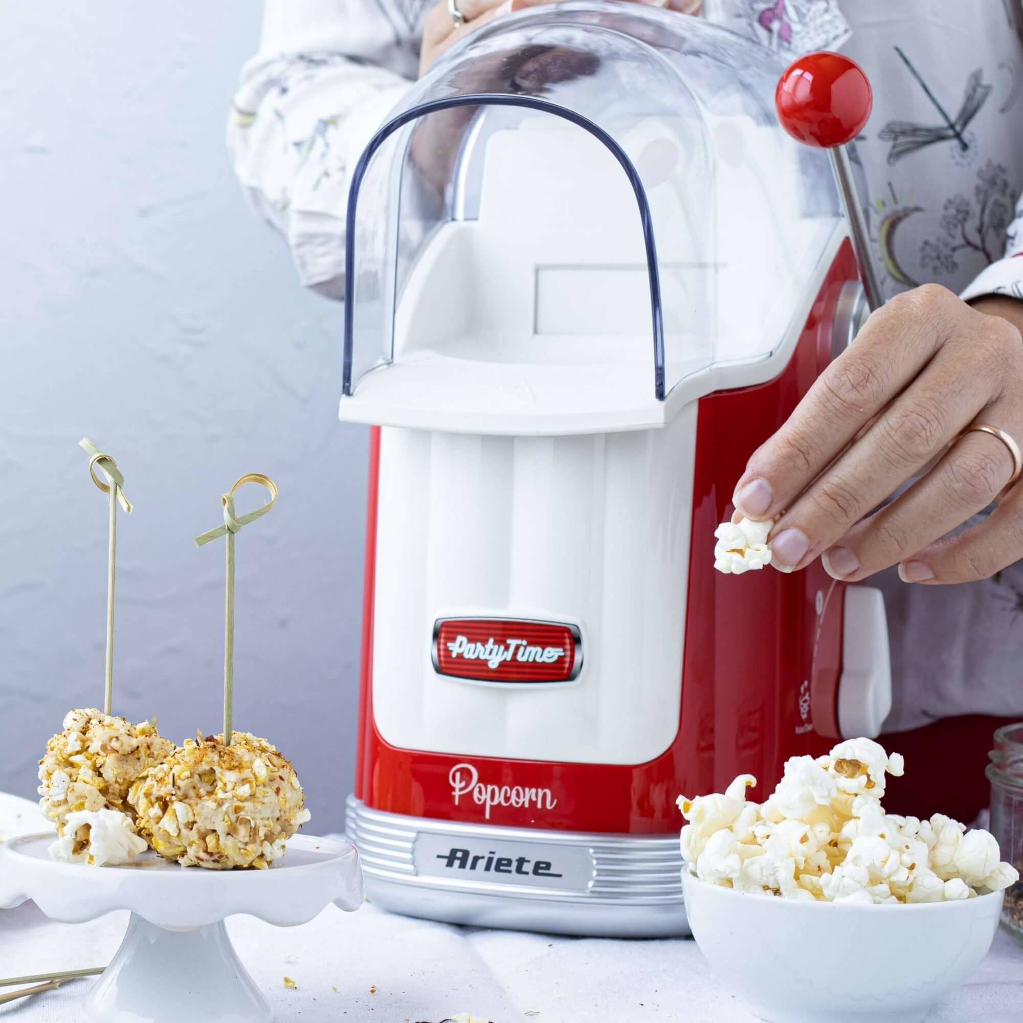Ariete 2958 Pop Corn Maker Party Time, Popcorn Maker with Lever, 1100 Watt, Capacity – image 3