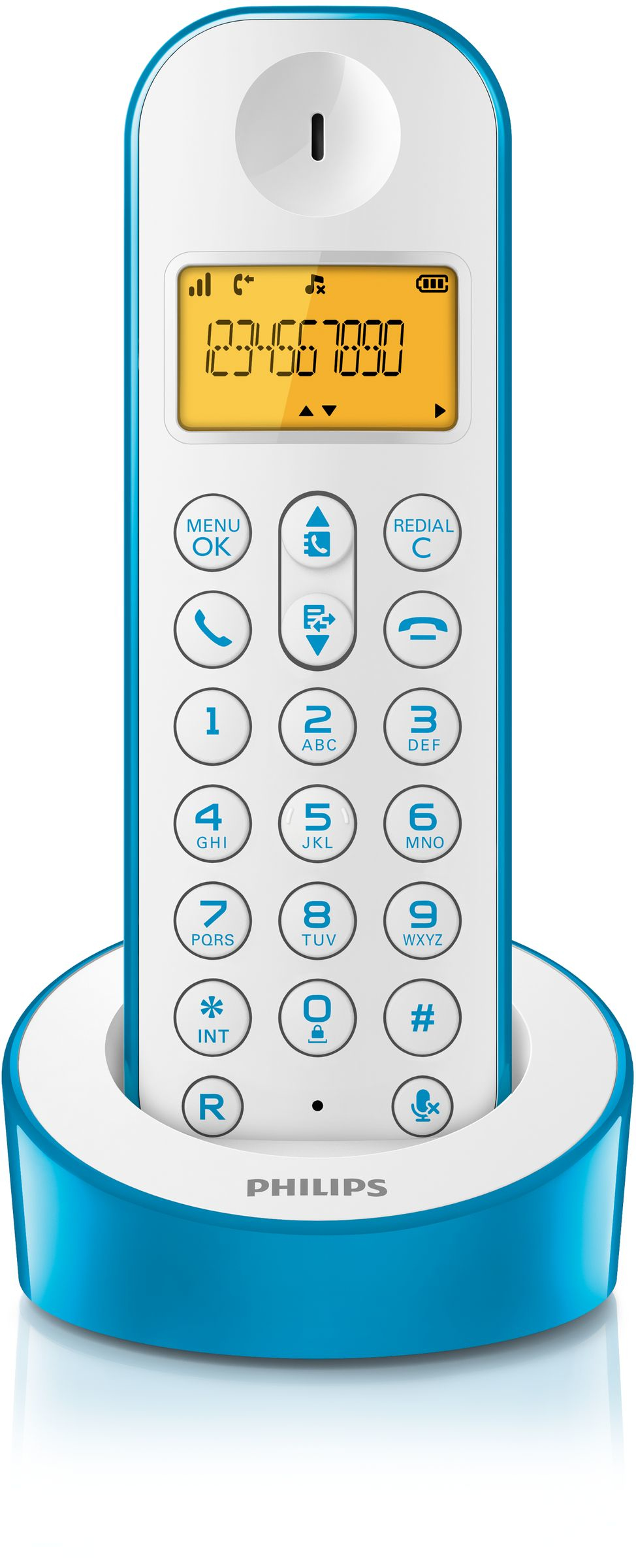 Philips D1201WA/23 telephone DECT telephone Caller ID Blue, White – image 3