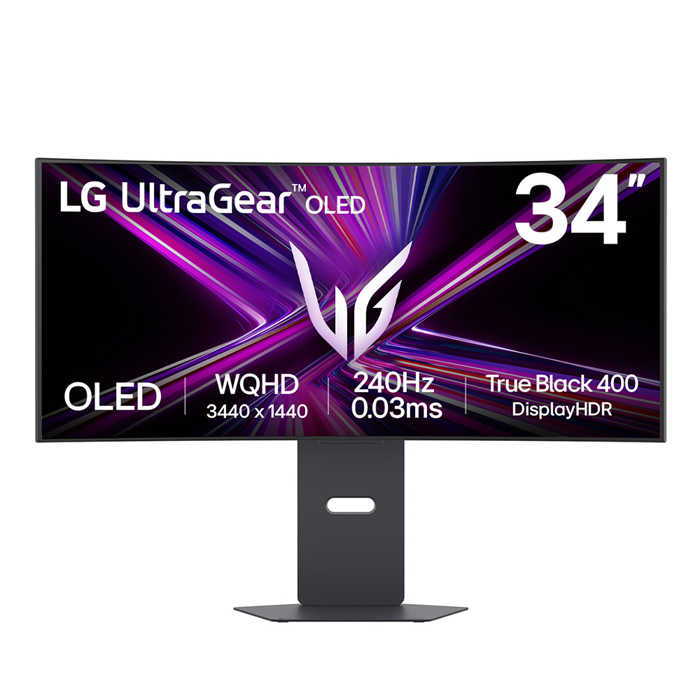 LG UltraGear 34GX900A-B - OLED monitor - gaming - curved - 34" (33.9" viewable) - 3440 x 1440 UWQHD @ 240 Hz - 1300 cd/m� - 1500000:1 - DisplayHDR 400 True Black - 0.03 ms - 2xHDMI, DisplayPort, USB-C - speakers - black