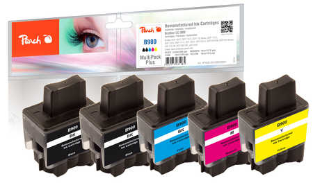 Peach PI500-201 ink cartridge 5 pc(s) Compatible Standard Yield Black, Cyan, Magenta, Yellow