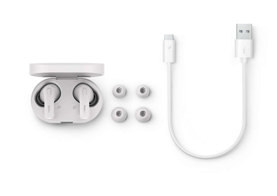 Philips TAT1108WT headphones/headset Wireless In-ear Calls/Music Bluetooth White – image 2