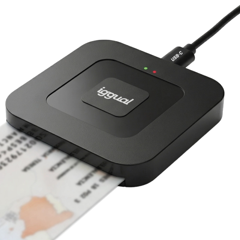 iggual IGG320723 smart card reader USB USB Type-C Black