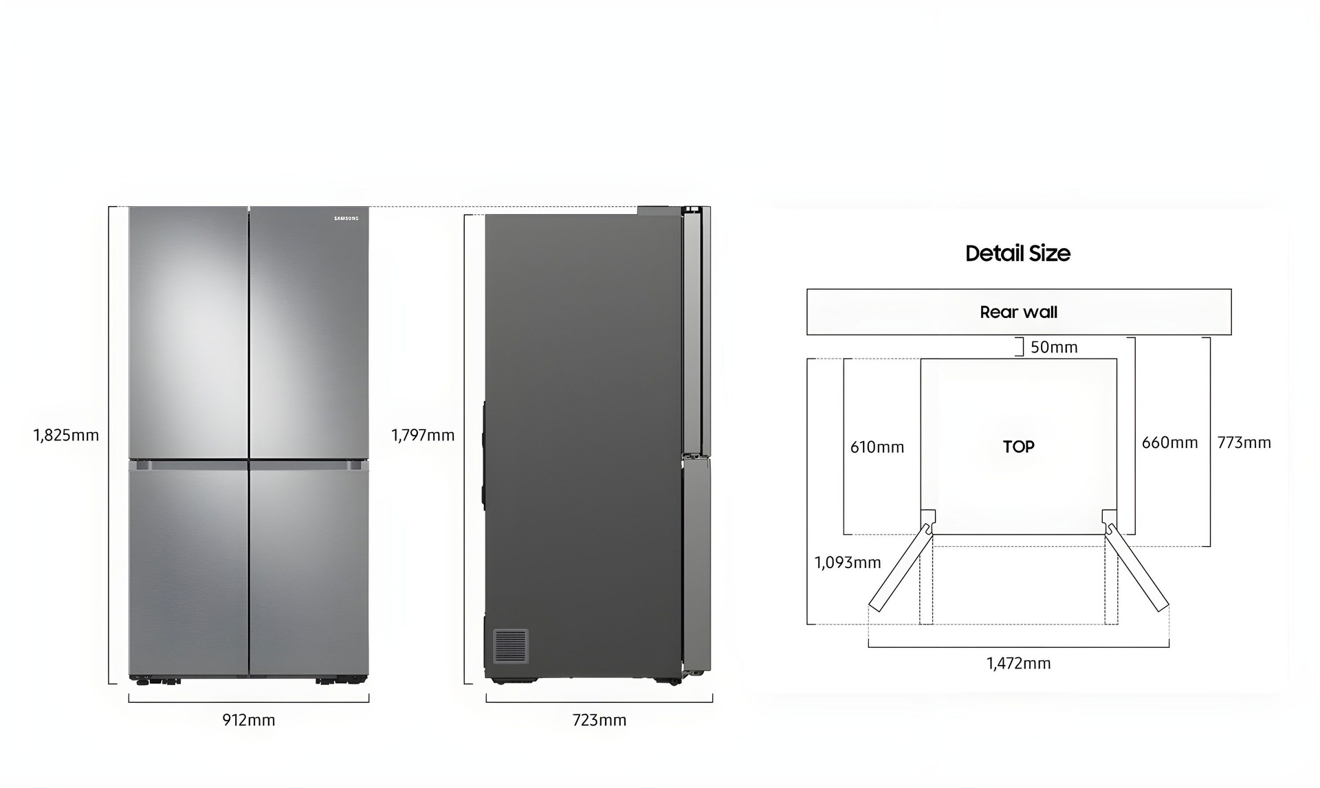 Samsung Bespoke RF65A9676AP/EU French Style Fridge Freezer with Beverage Center™ - Satin Beige – image 3