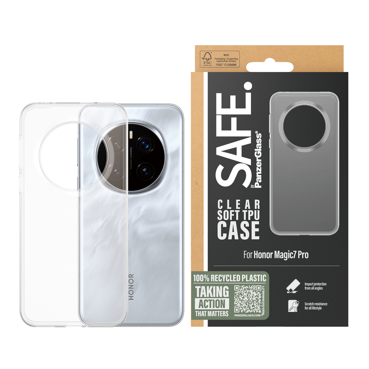 PanzerGlass SAFE. by PanzerGlass® TPU Case Transparent Honor Magic7 Pro 5G – image 2