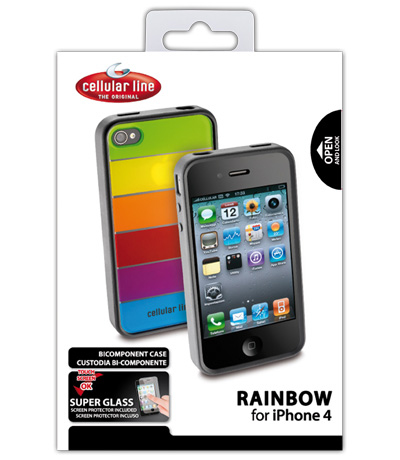 Cellularline RAINBOWIPHONE4 mobile phone case Cover Multicolour