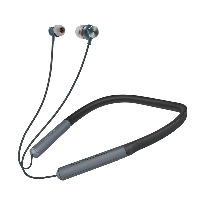 LogiLink BT0049 headphones/headset Wireless In-ear, Neck-band Calls/Music Micro-USB Bluetooth Black, Grey