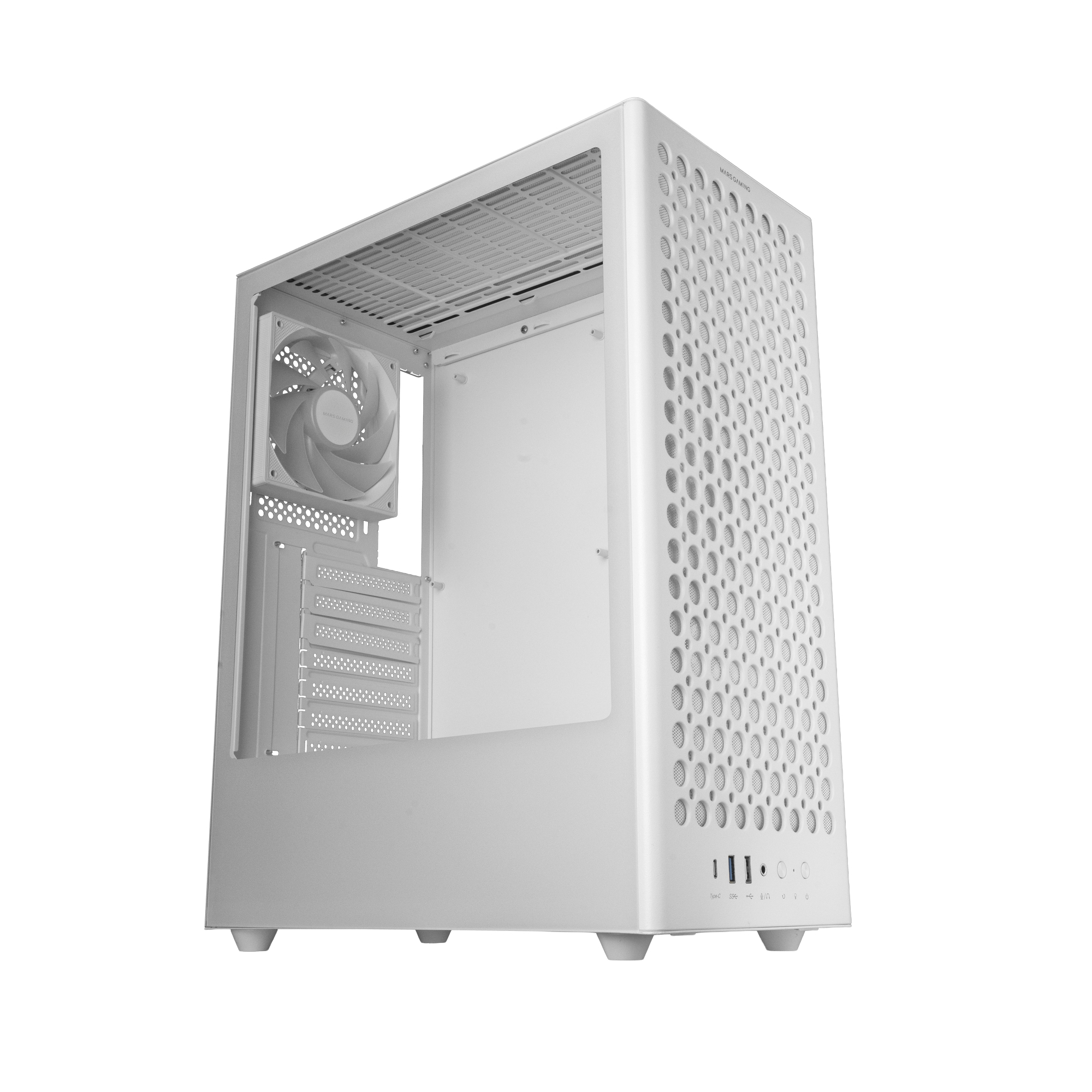 Mars Gaming MCT800W computer case Midi Tower White image 1