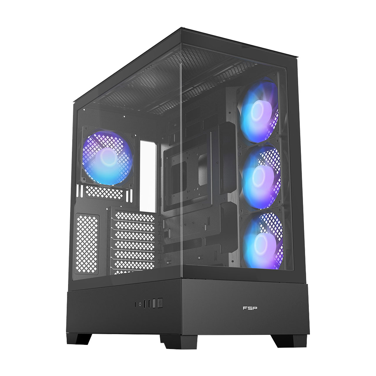 FSP M370-BA Case Midi Tower mITX, mATX, ATX (BTF) Black ARGB – image 1
