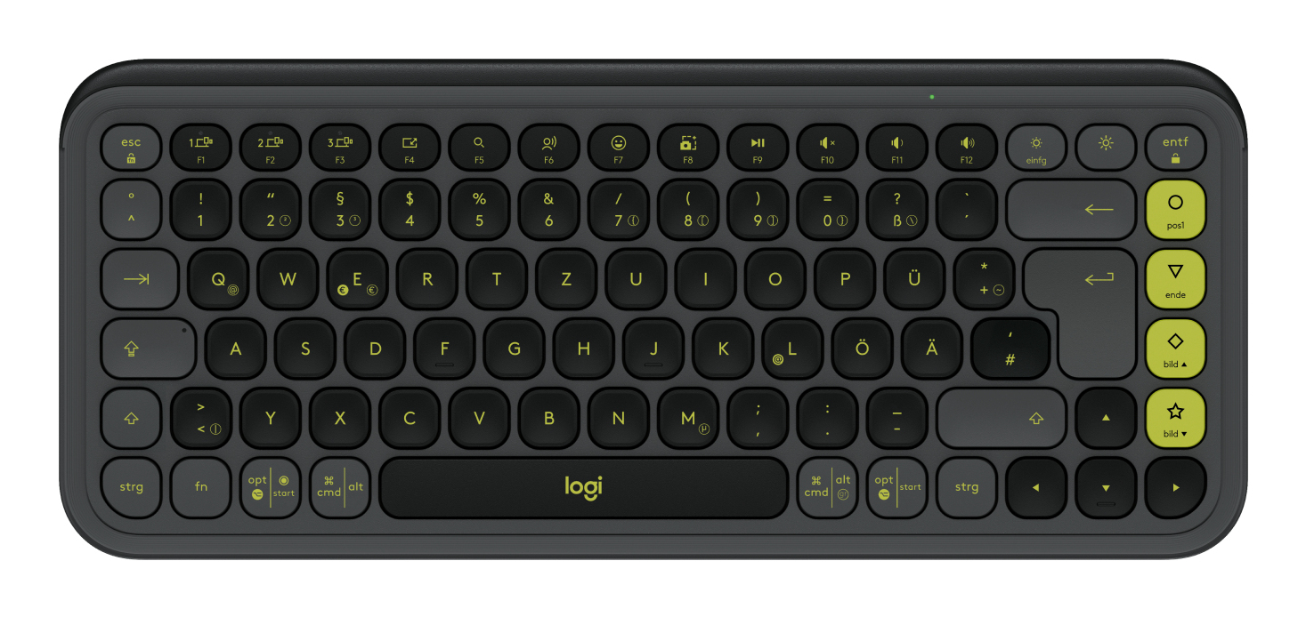 Logitech POP Icon Keys tastiera Universale Bluetooth QWERTZ Tedesco Grafite Verde