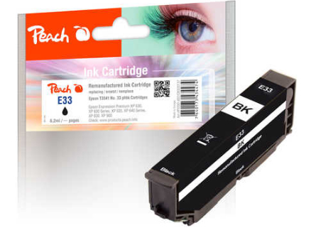 Peach Ink Cartridge photoblack black, compatible with Epson No. 33 phbk, T3341