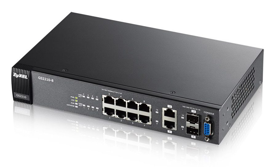 Zyxel GS2210-8 Managed L2 Gigabit Ethernet (10/100/1000) Black – image 1
