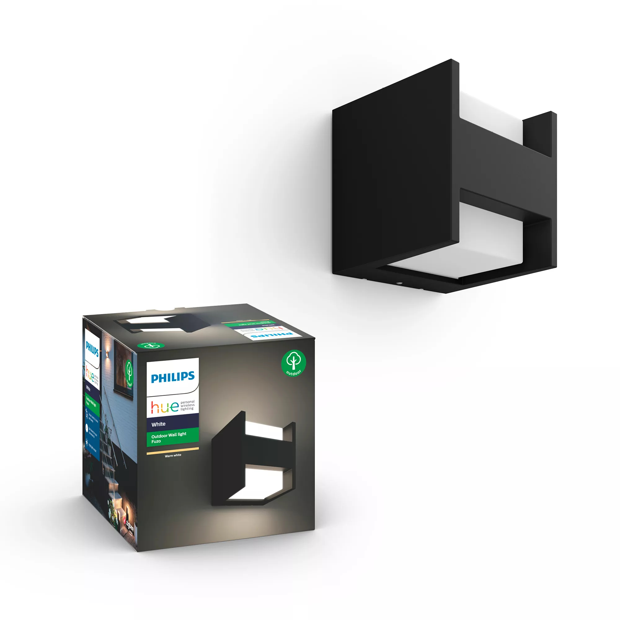 Philips by Signify Philips Hue White Fuzo Outdoor Wall Light