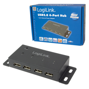 LogiLink UA0141A interface hub 480 Mbit/s Black – image 3