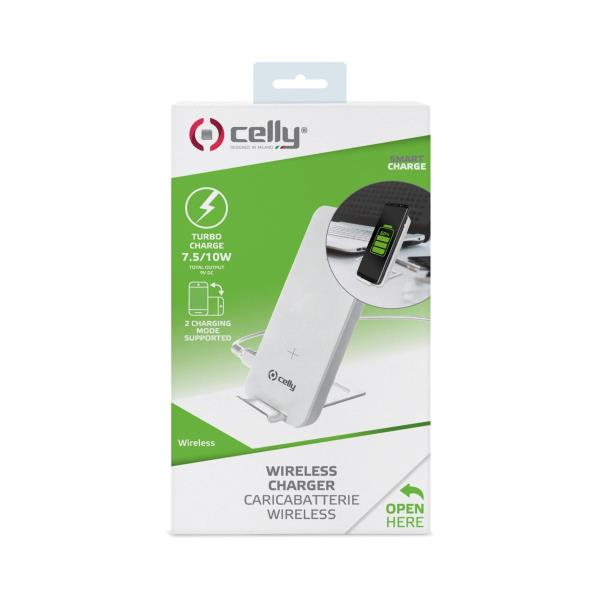 Celly WLFASTSTANDWH mobile device charger Smartphone White USB Wireless charging Indoor – image 6