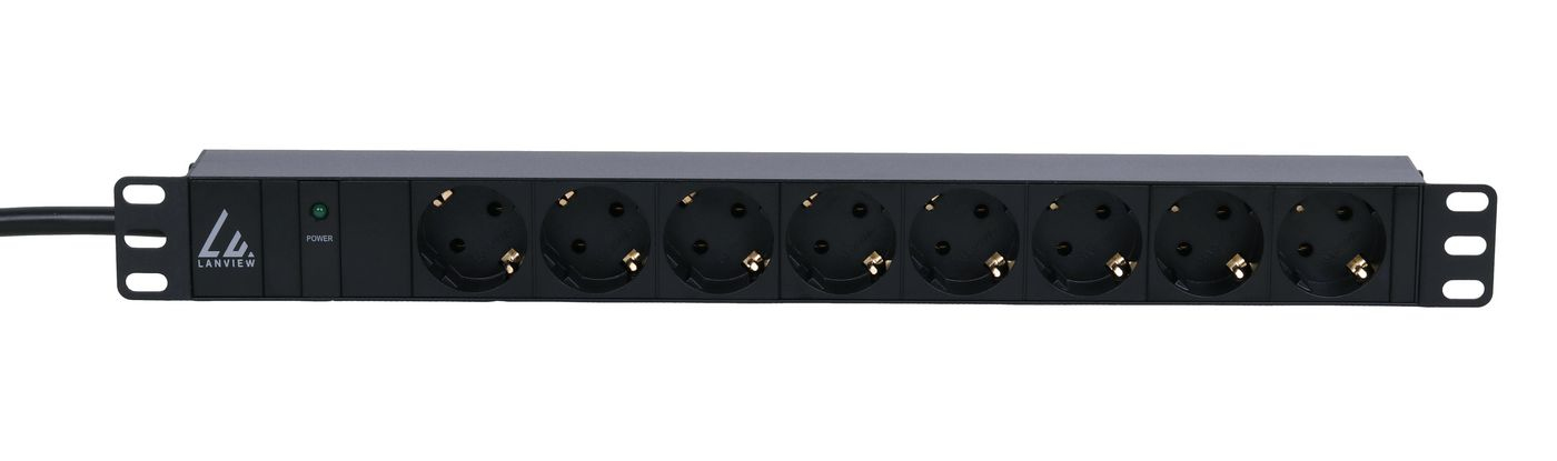 Lanview LVR261871S power distribution unit (PDU) 8 AC outlet(s) 1U Black