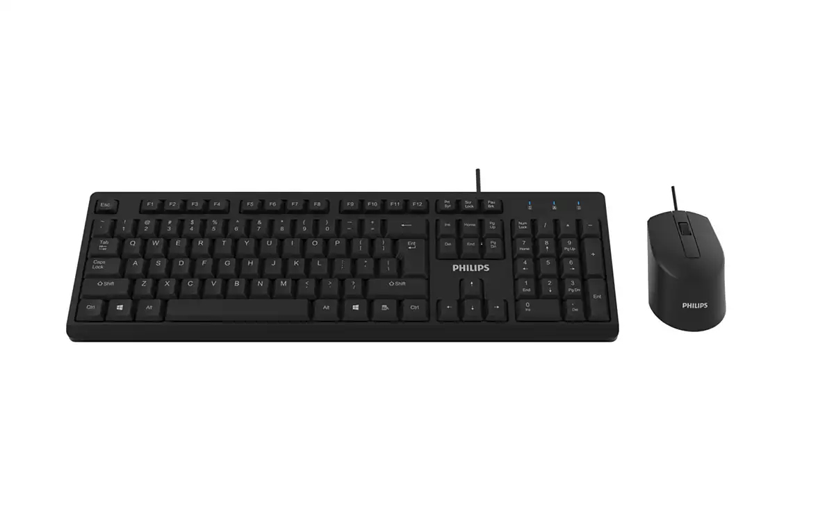Philips 300 Series SPT6324B/77 keyboard Mouse included Universal RF Wireless QWERTY Black – image 2