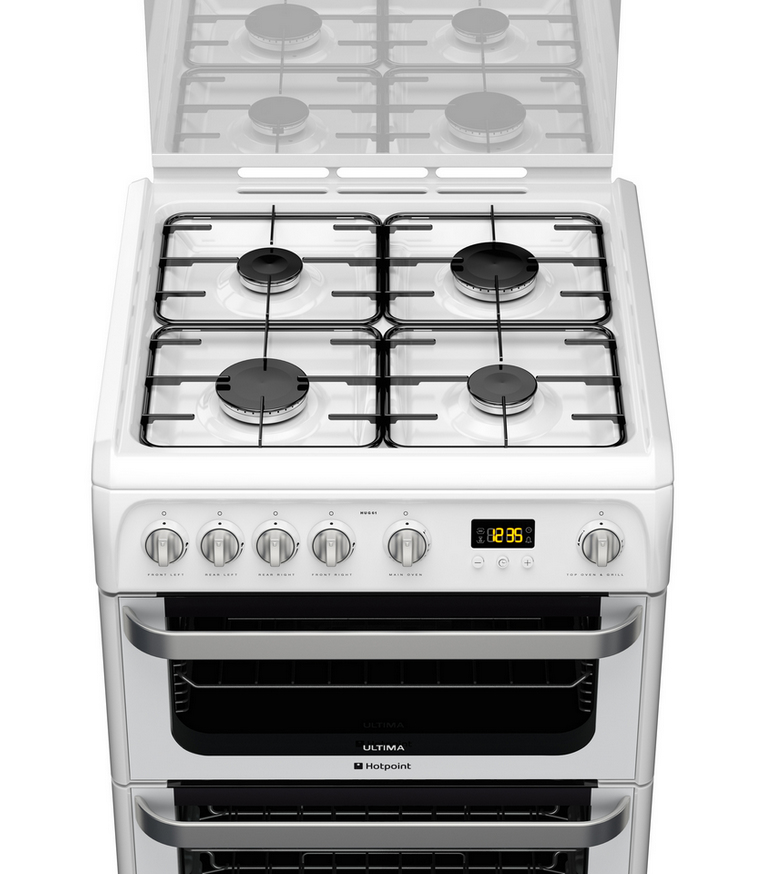 Hotpoint HUG61P cooker Freestanding cooker Natural gas Gas White – image 6