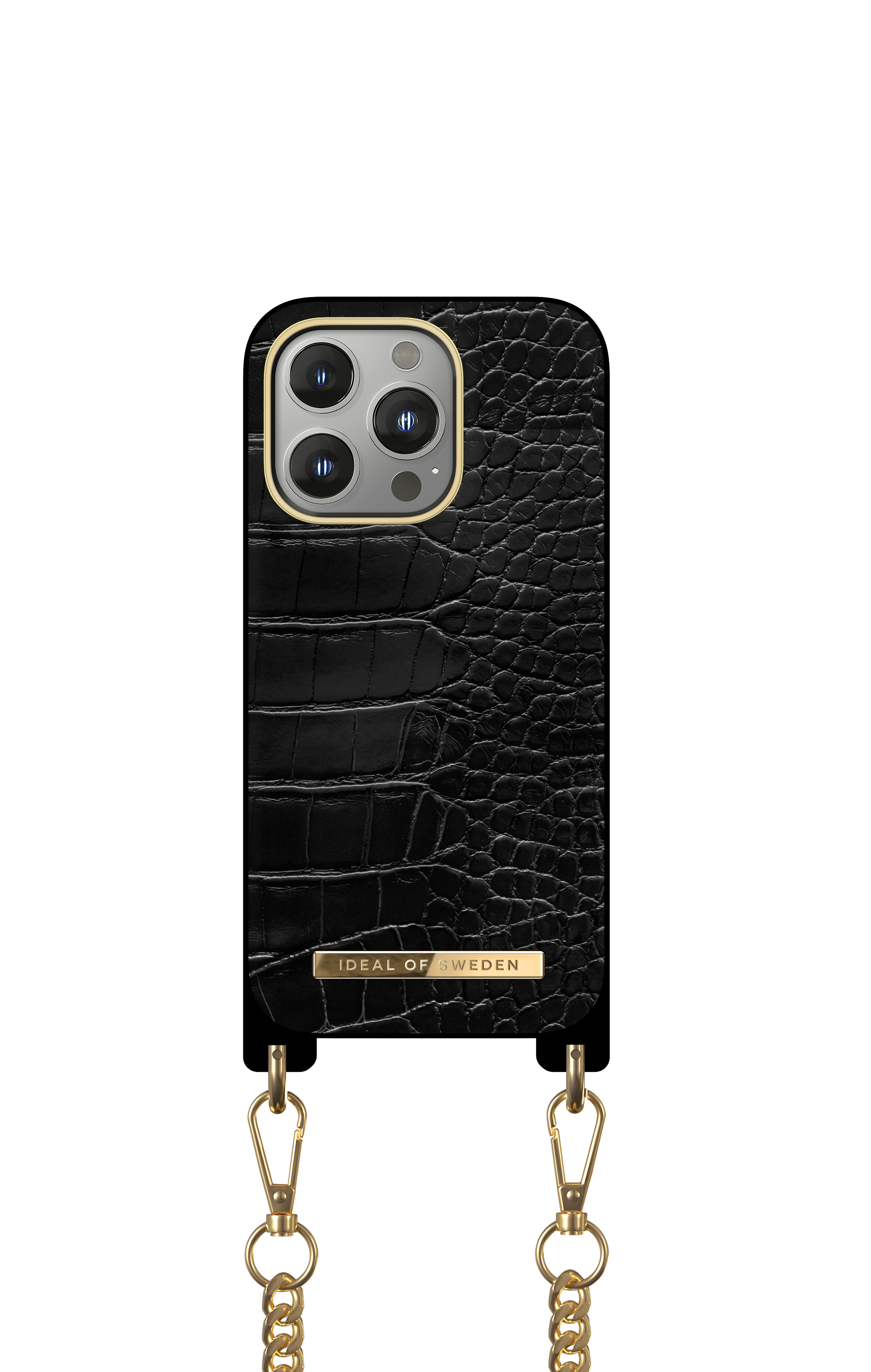 iDeal of Sweden Necklace Case iPhone 14PR Jet Black Croco – image 3