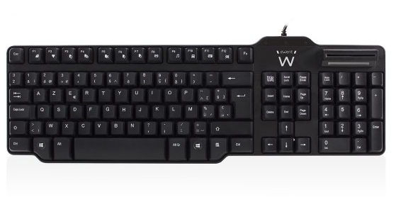 Ewent EW3250 keyboard Office USB AZERTY Belgian Black – image 1
