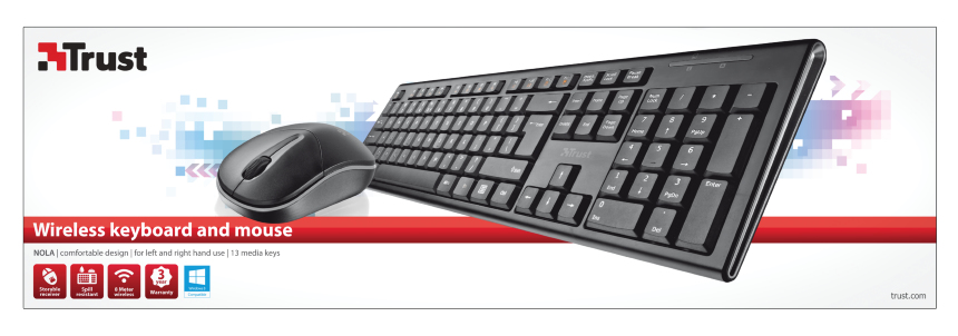 Trust 18771 keyboard Mouse included Home RF Wireless Black – image 6