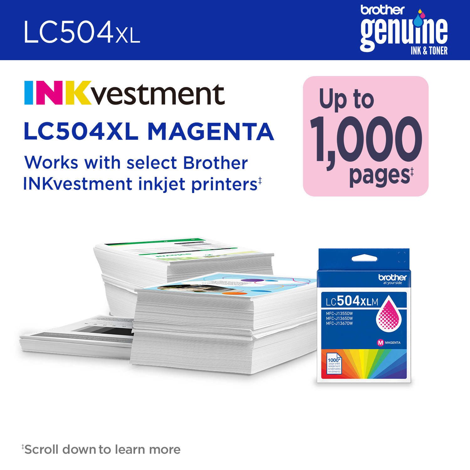 Brother LC504XLMS ink cartridge 1 pc(s) Original High (XL) Yield Magenta – image 2
