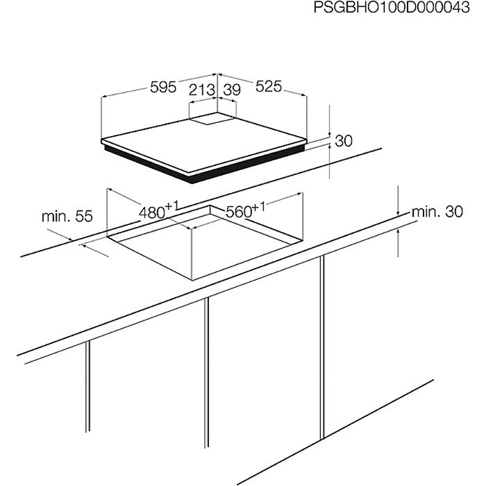 AEG HG654320UM hob Stainless steel Built-in Gas 4 zone(s) – image 2