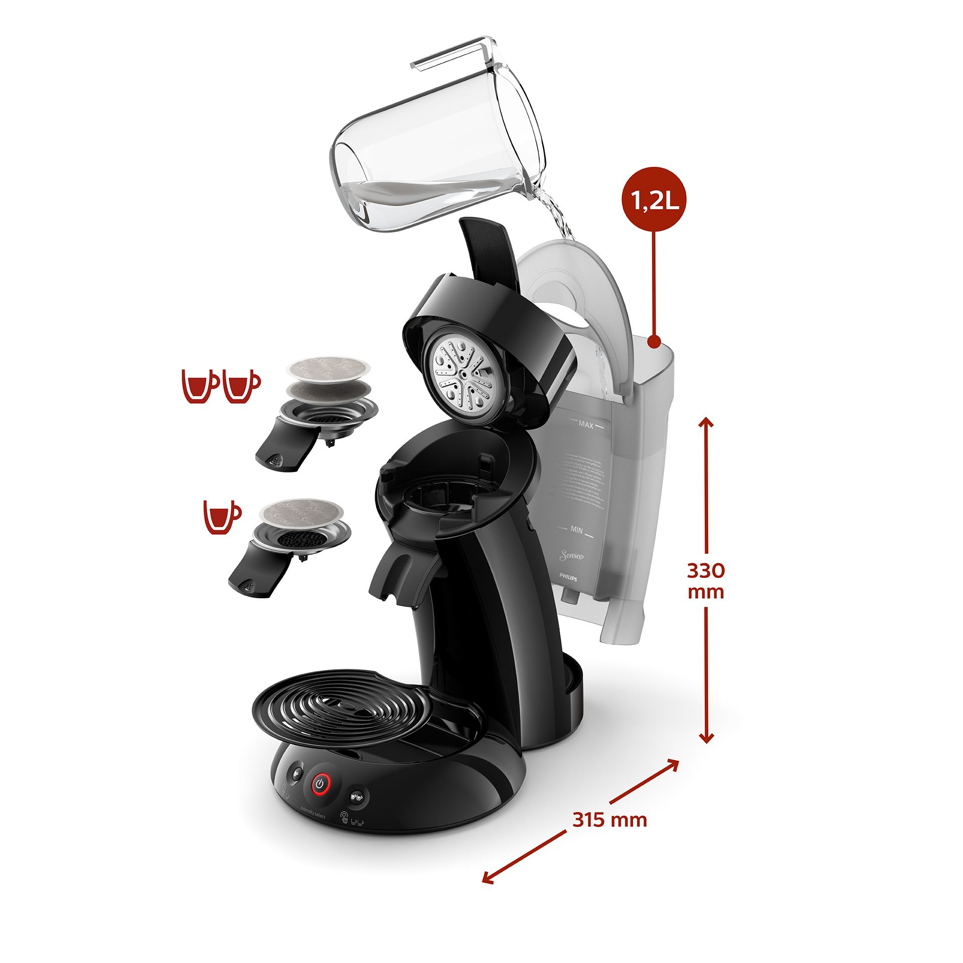 Senseo HD6555/22 coffee maker Semi-auto Pod coffee machine – image 2