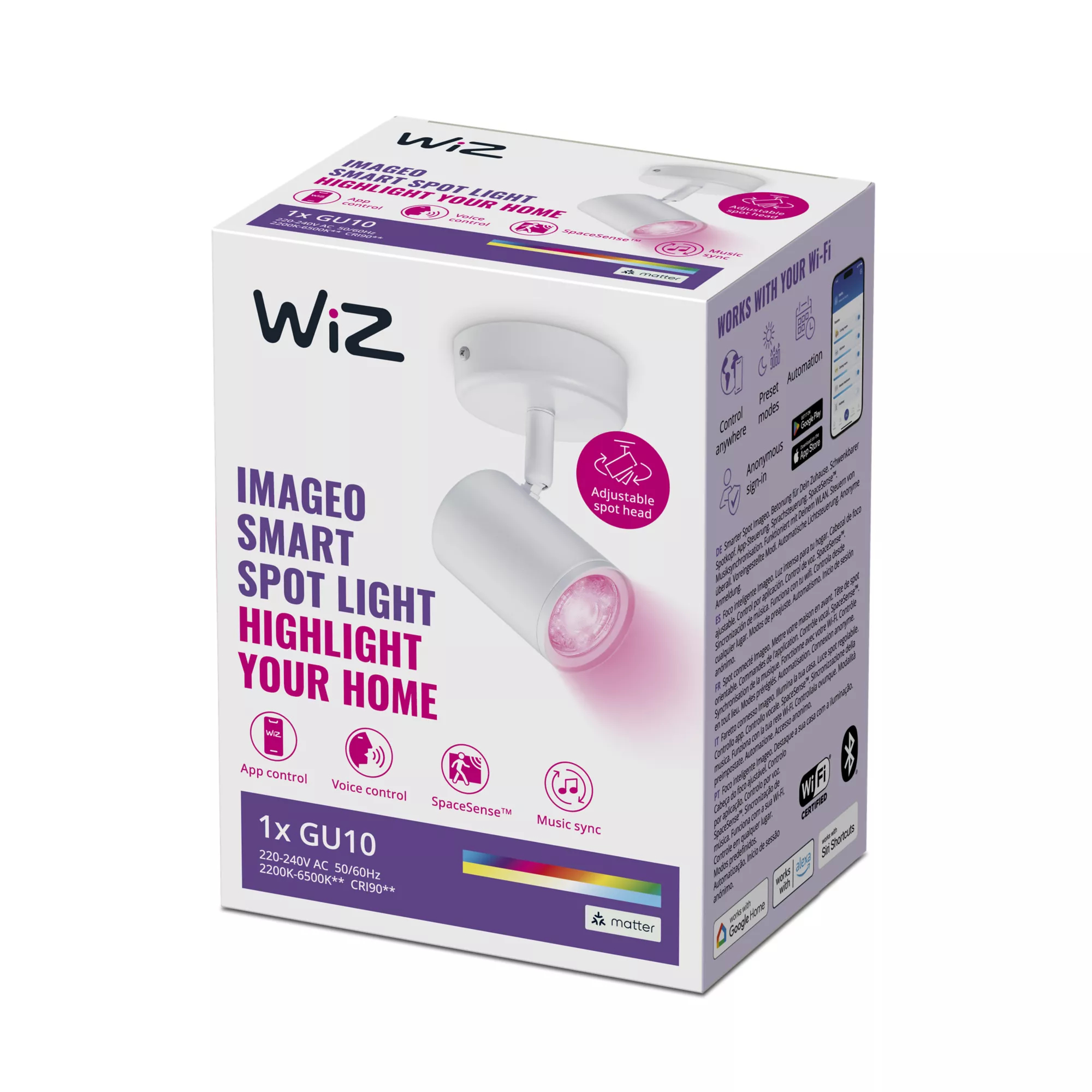 WiZ IMAGEO 1x adjustable spotlight – image 2