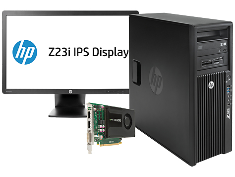 HP 420 + Z23i + NVIDIA Quadro K2000