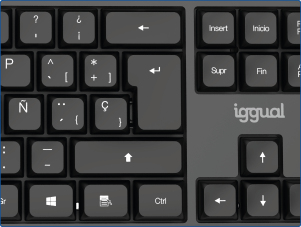 iggual CK-OFFICE-105T keyboard Home/Office USB QWERTY Spanish Black – image 3