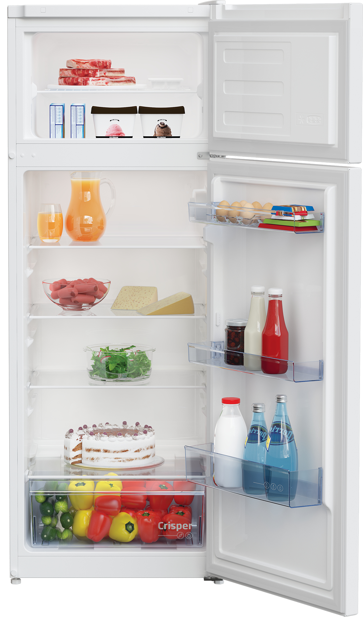 Beko CSTM3546W Freestanding Fridge Freezer with Reversible Doors – image 2