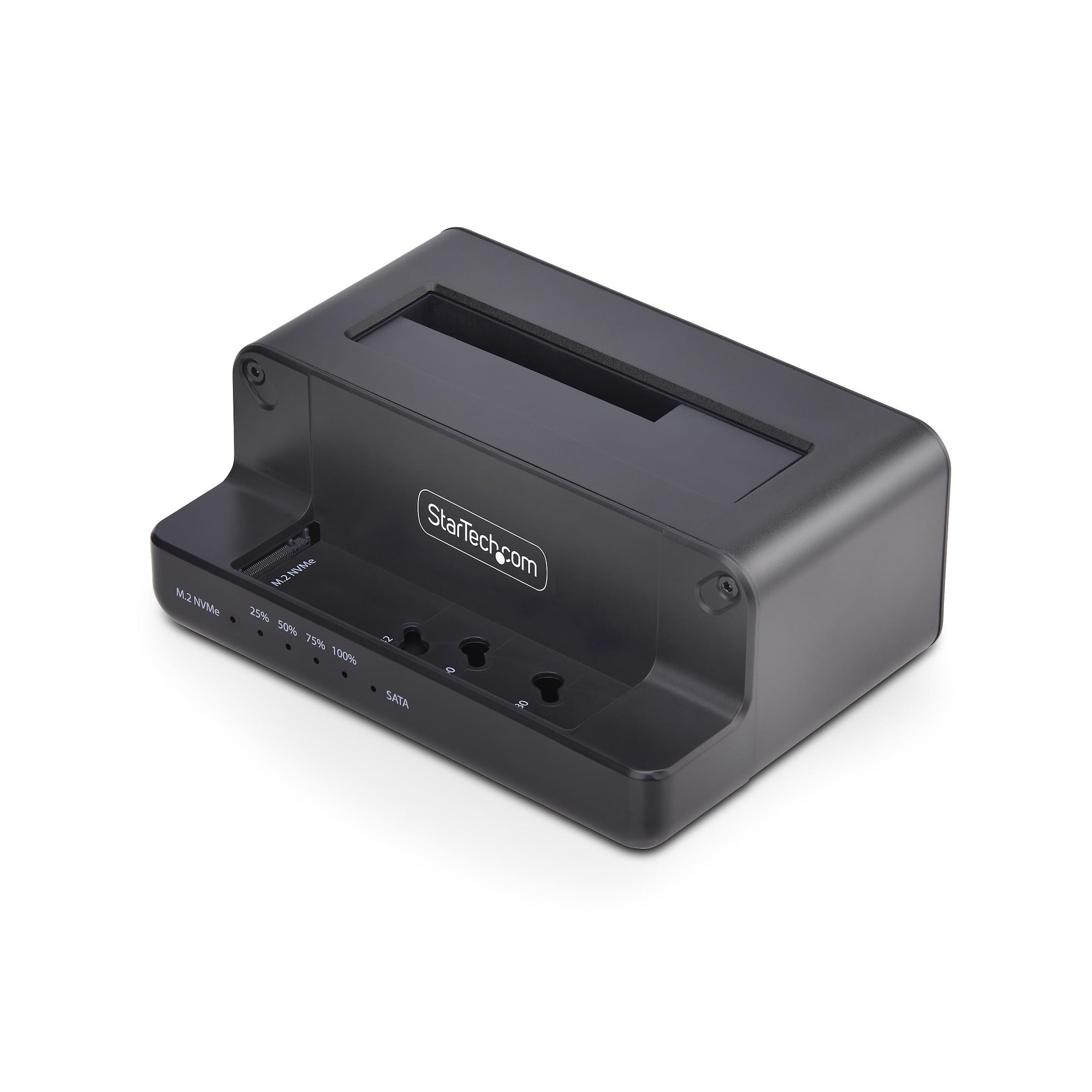 StarTech.com Duplicatore di Unità da M.2 NVMe a 2.5/3.5 SATA, Clonatore Autonomo Bidirezionale a Doppio Slot SSD da NVMe a SAT