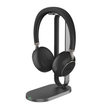 Yealink BH76-CH-MS-BL-A headphones/headset Wireless Head-band Office/Call center USB Type-A Bluetooth Charging stand Black