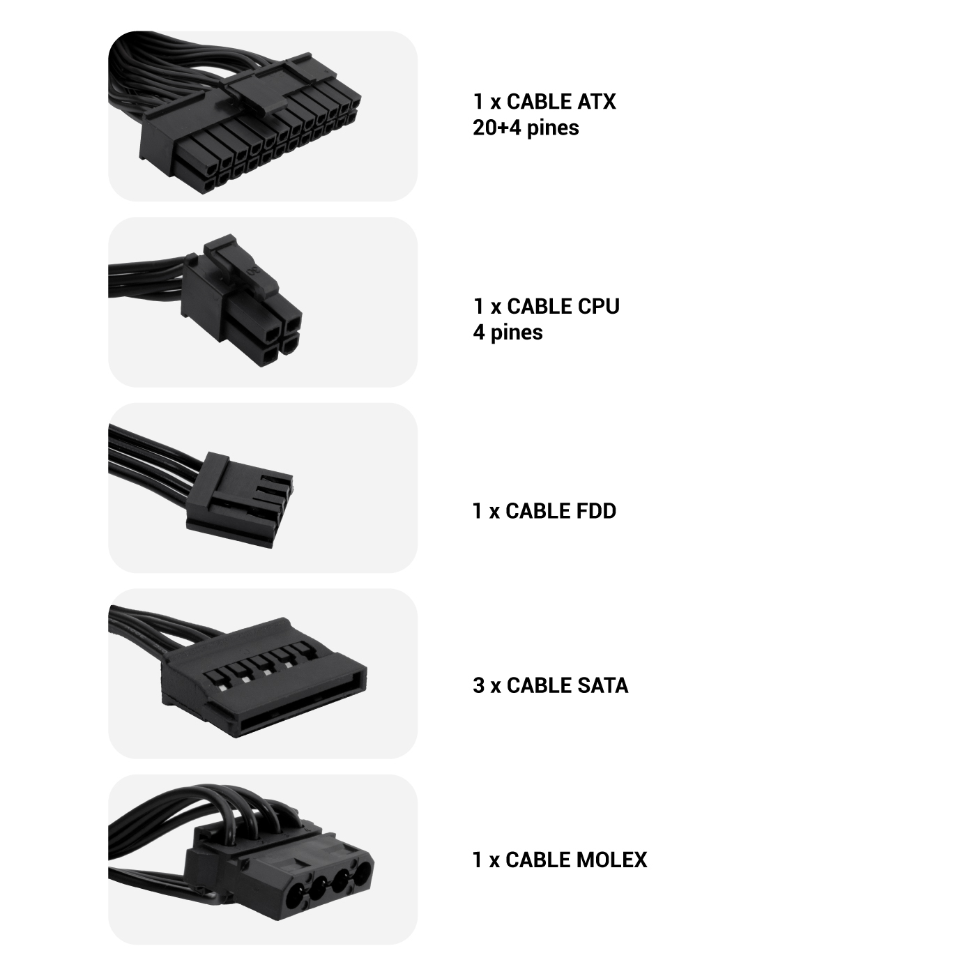 CoolBox BASIC500GR-S power supply unit – image 3