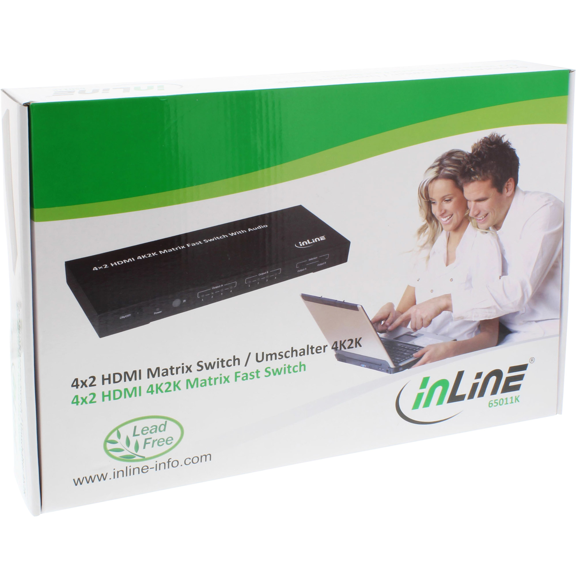 InLine HDMI Matrix Switch, 4K2K, 4 inputs to 2 outputs – image 4