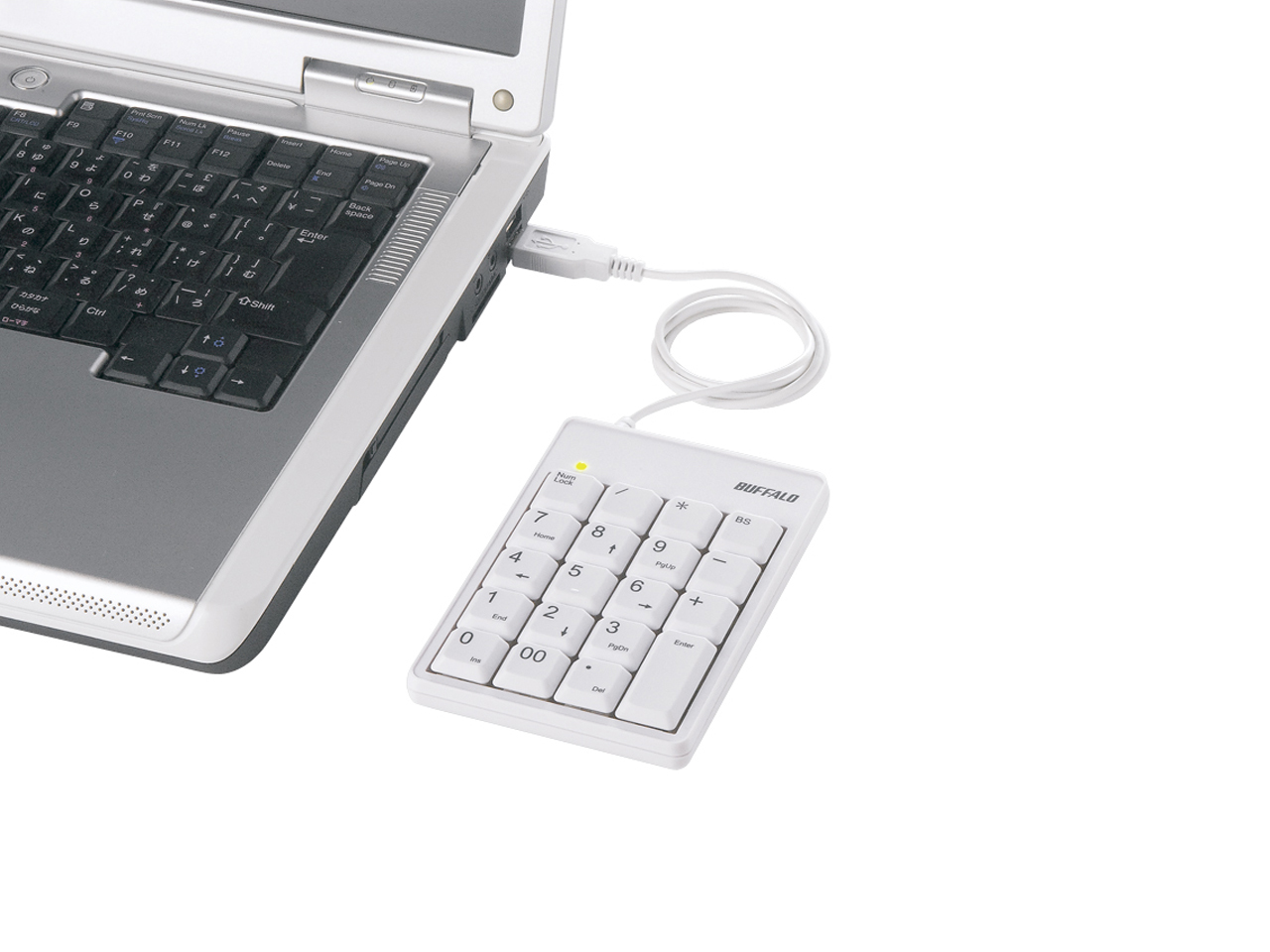 Buffalo BSTK10WH numeric keypad Laptop USB White – image 3