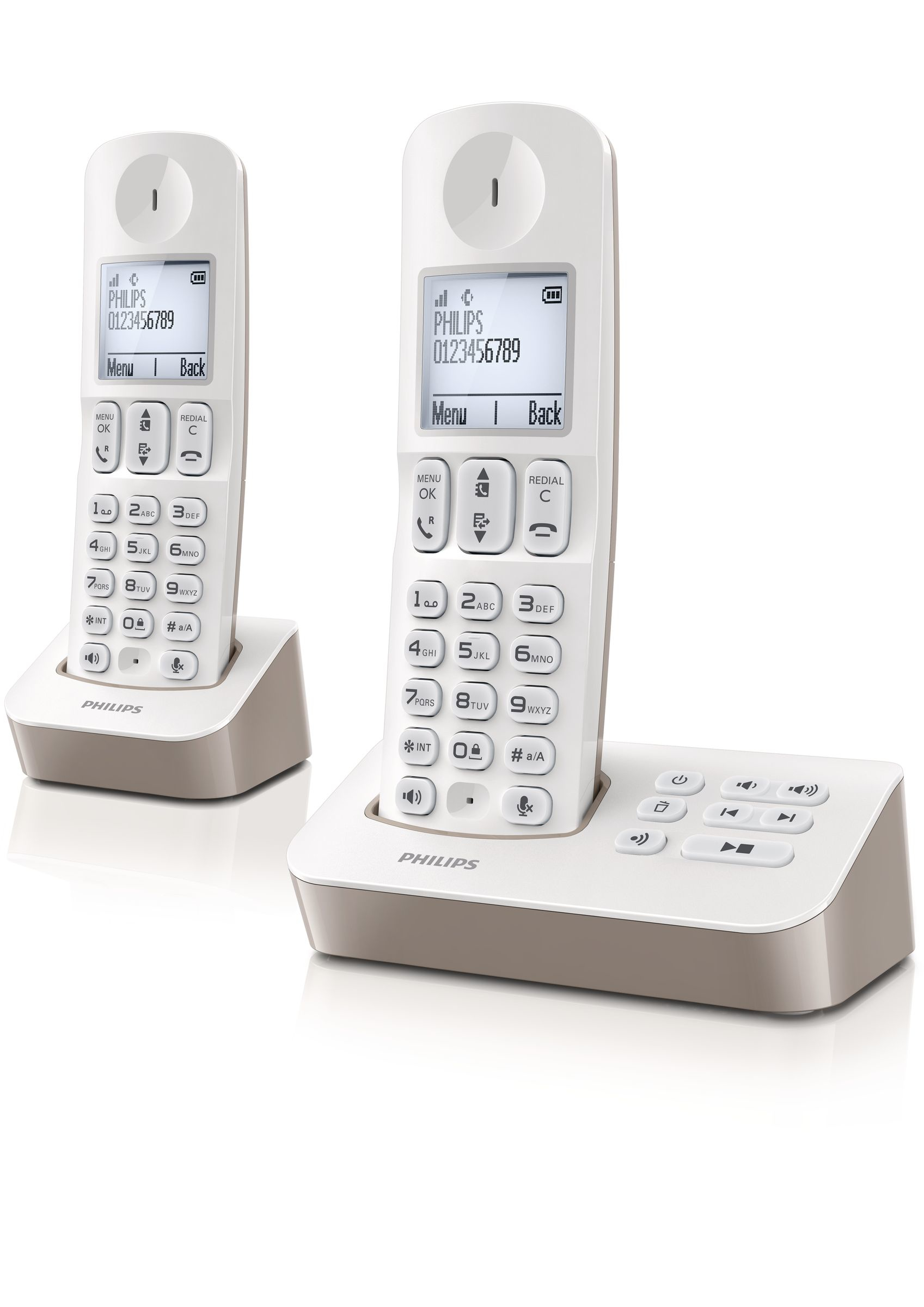 Philips D4052WC/FR telephone DECT telephone Caller ID Cappuccino – image 1
