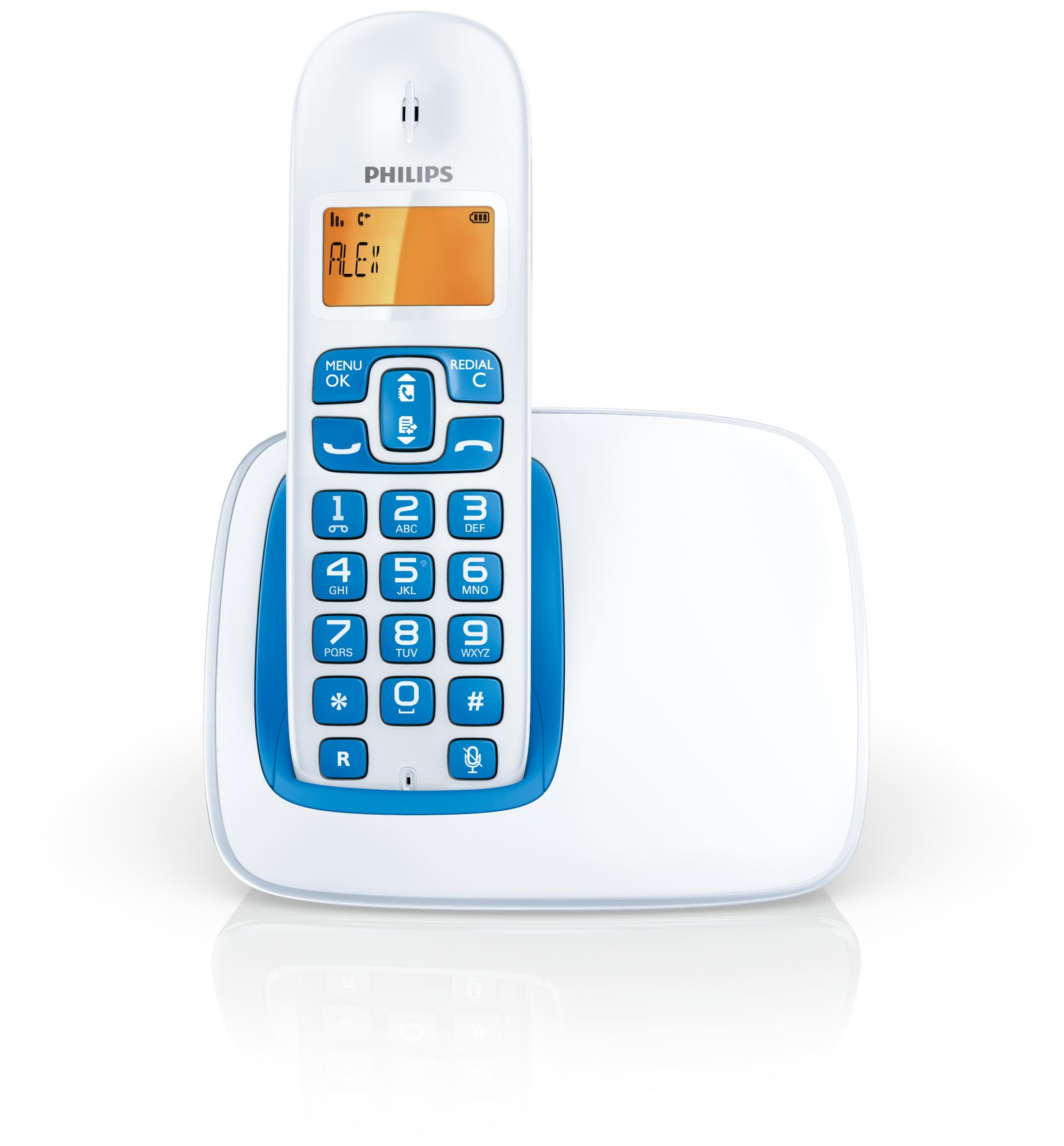 Philips BeNear CD1901WB/96 telephone DECT telephone Caller ID Blue, White – image 2