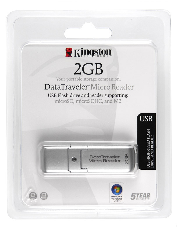 Kingston Technology 2GB USB + microSD/M2 Reader