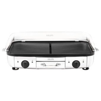 Krups YY8405FB electric griddle Black, White
