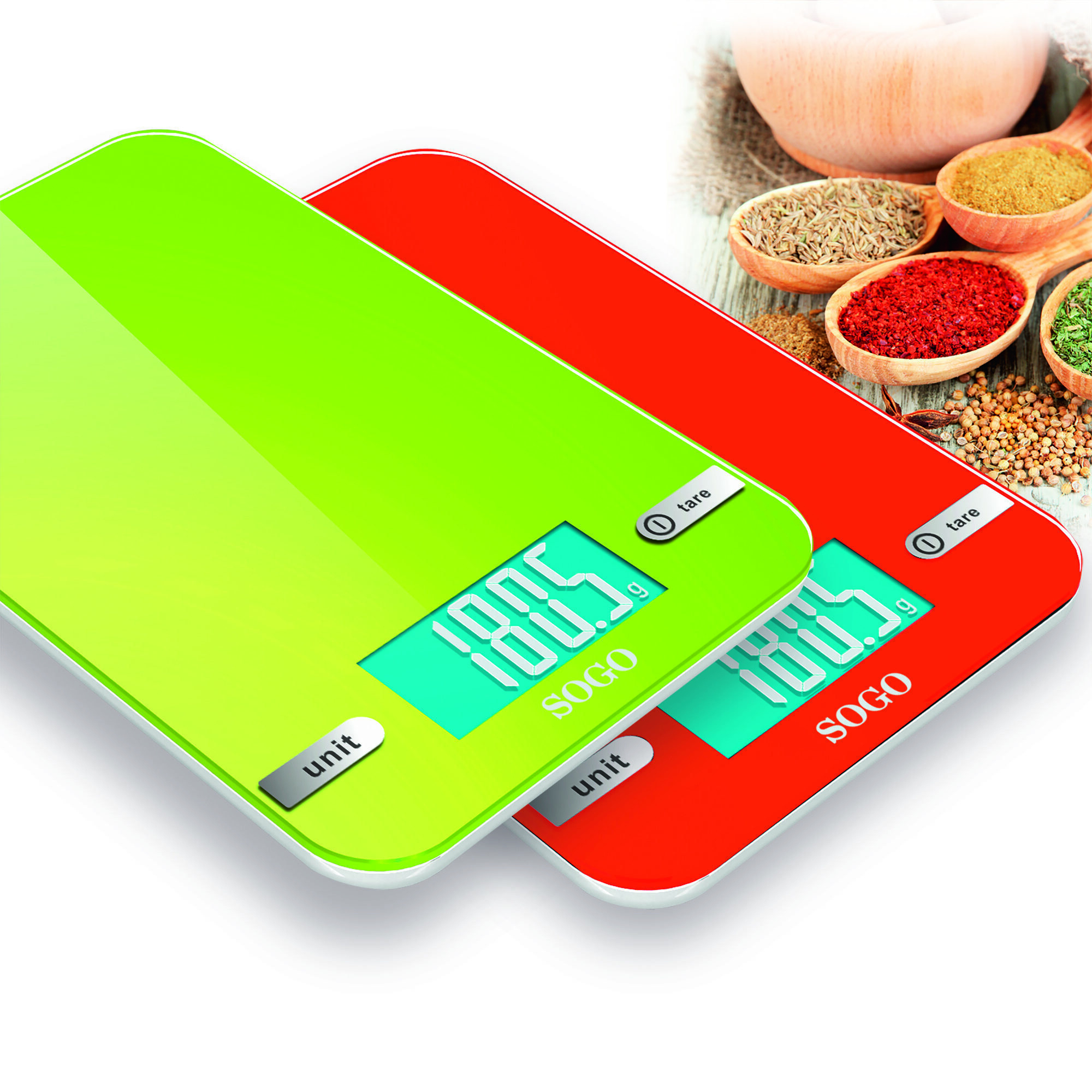 Sogo BAC-SS-3960R kitchen scale Red Countertop Rectangle Electronic kitchen scale – image 6