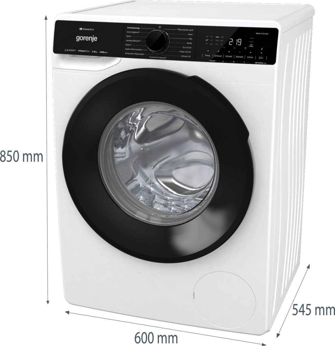 Gorenje W1PNA84ATSWIFI3 washing machine Front-load – image 9