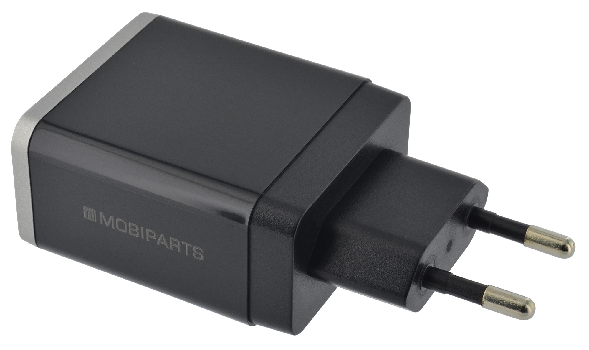 Mobiparts Wall Charger Dual USB 4.8A + USB-C Cable Black – image 2