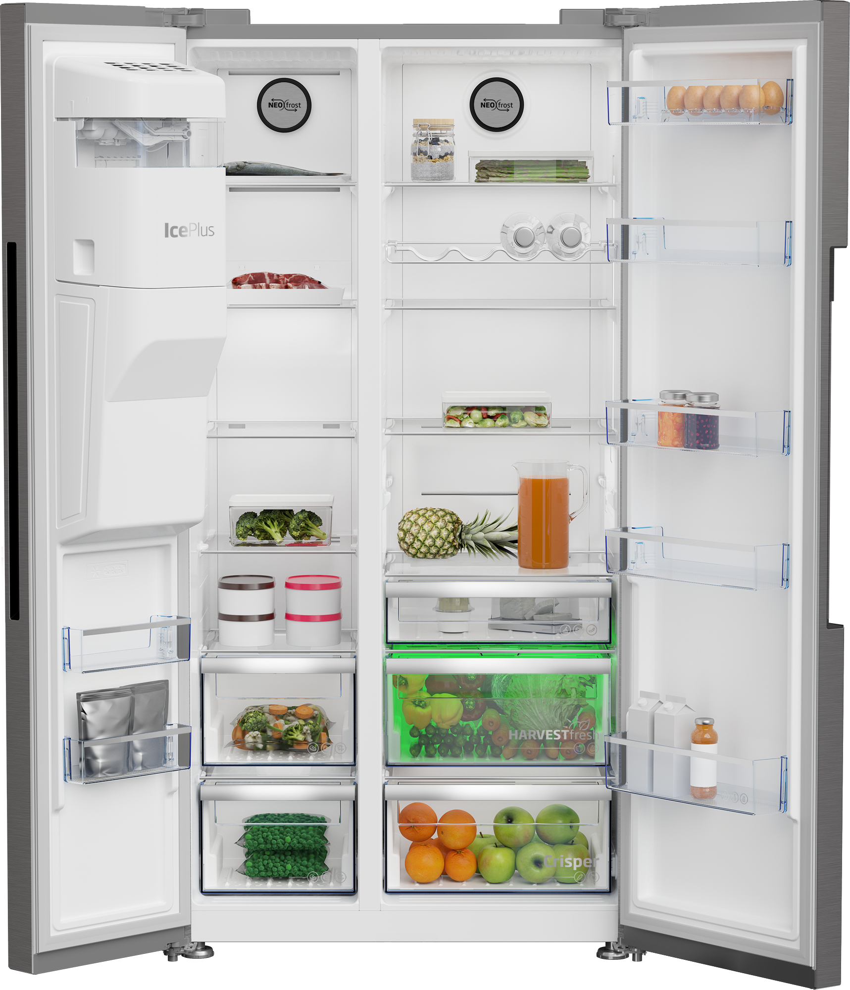 Beko ASP34B32VPS Freestanding American Style Fridge Freeze with HarvestFresh™ – image 2