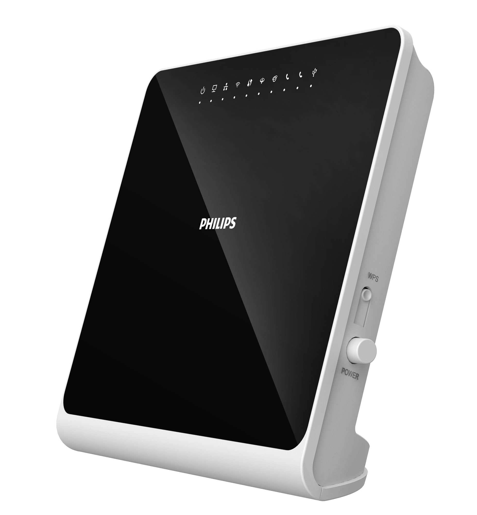 Philips SPG6614BDAE/93 wireless router Gigabit Ethernet Single-band (2.4 GHz) Black, Silver – image 2