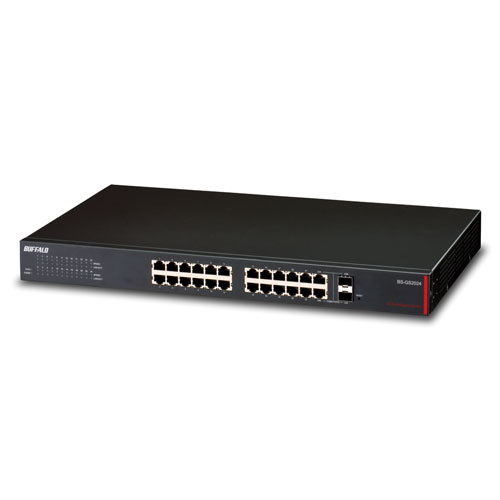 Buffalo BS-GS2024 network switch Managed L2/L3 Gigabit Ethernet (10/100/1000) Black – image 1