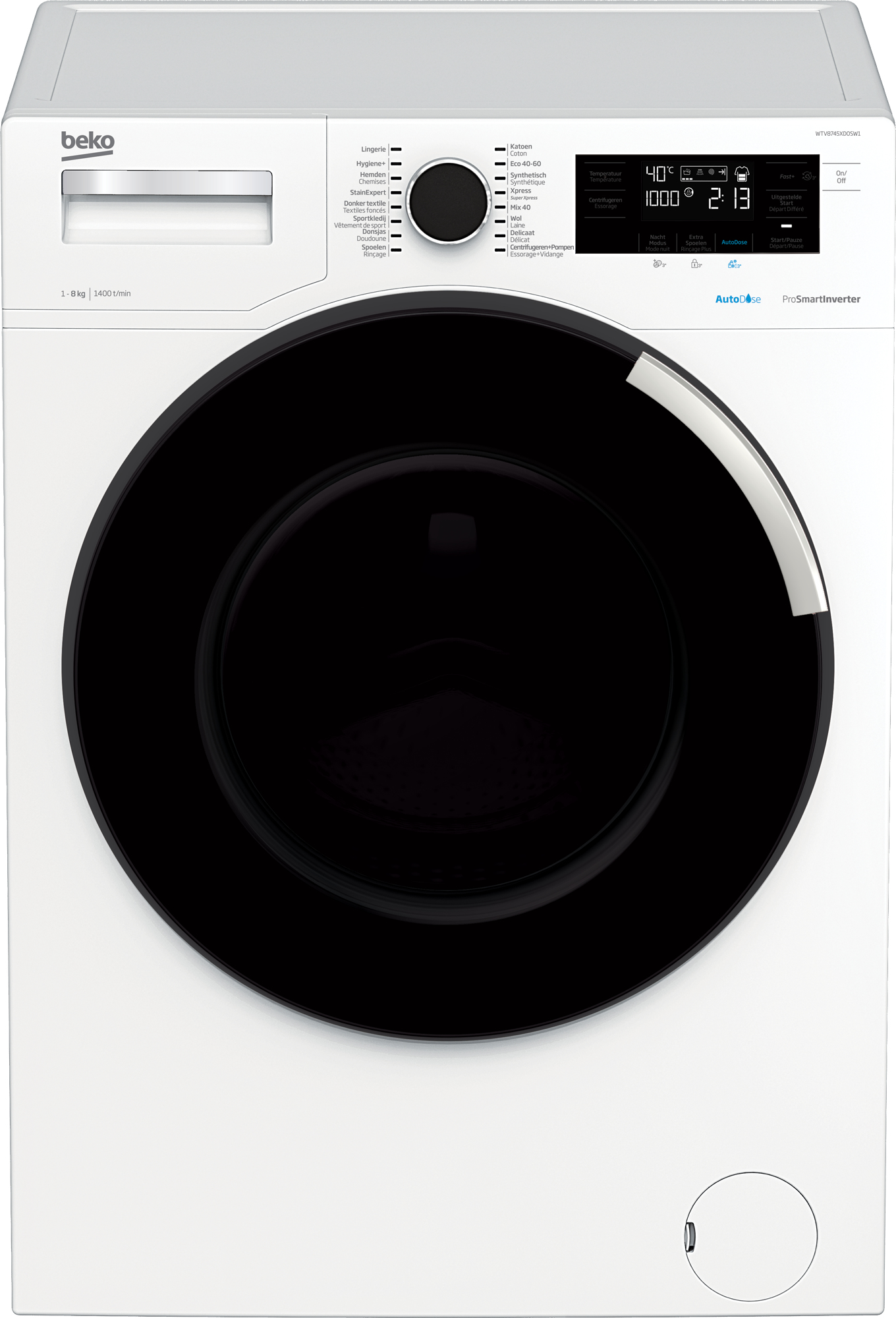 Beko WTV8745XDOSW1 washing machine Front-load